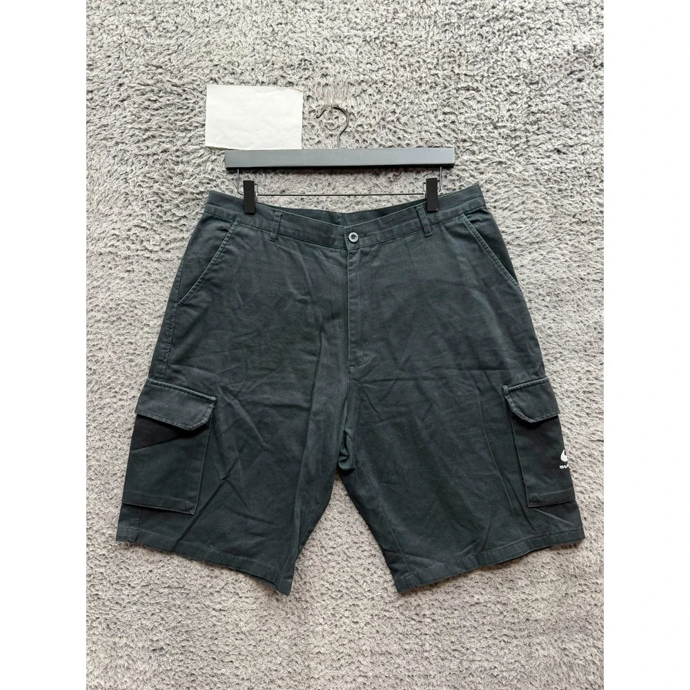 Y2k RTY Workwear Super Aguri F1 Team Baggy Cargo Shorts Black Mens Size L 34/36